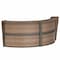 Linea Italia Curved Reception Desk with Counter, 2 Units, 124 inW x 49 inD, N. Walnut ZUI296 - alternate 1